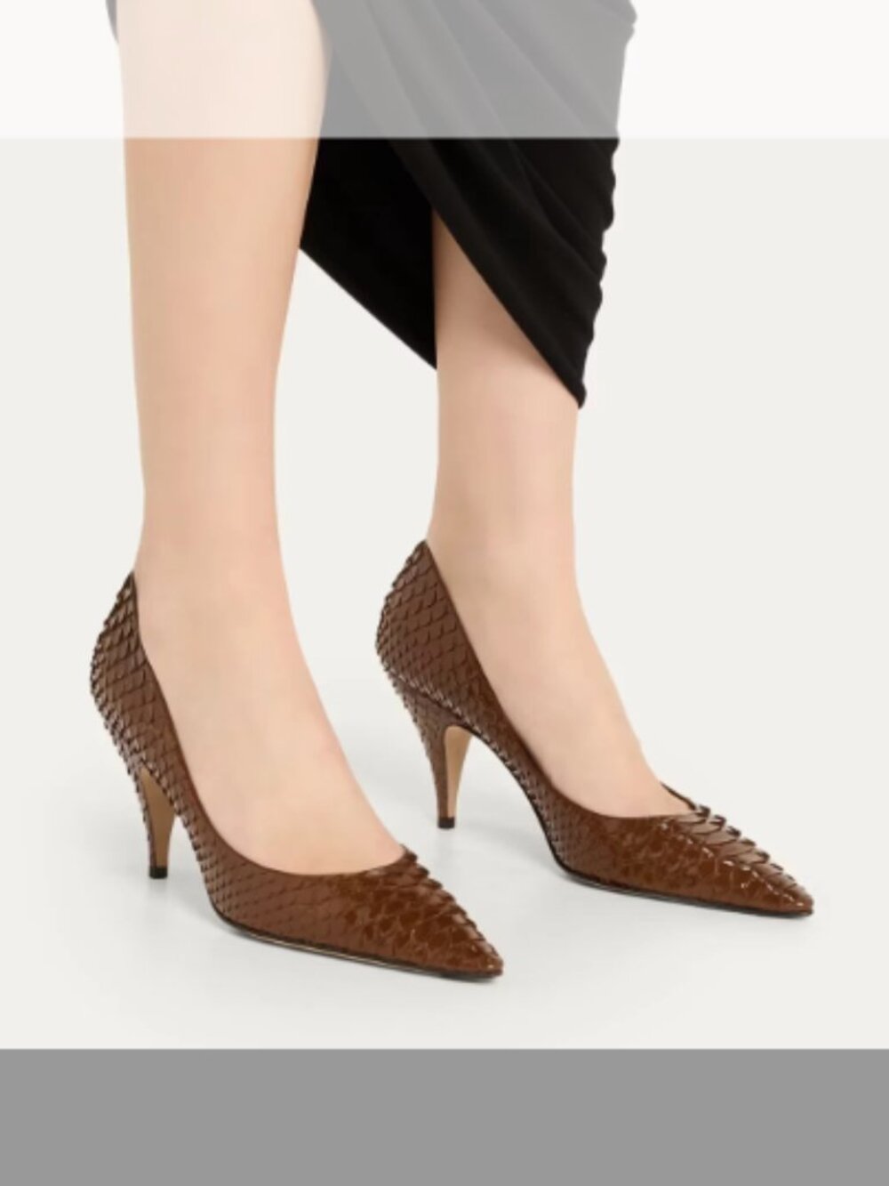 The Row NIB Liisa Python Stiletto Pumps (ORIG. $1650) (SIZE 7B) MOUSSE - Picture 2 of 7